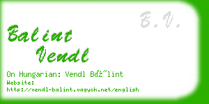 balint vendl business card